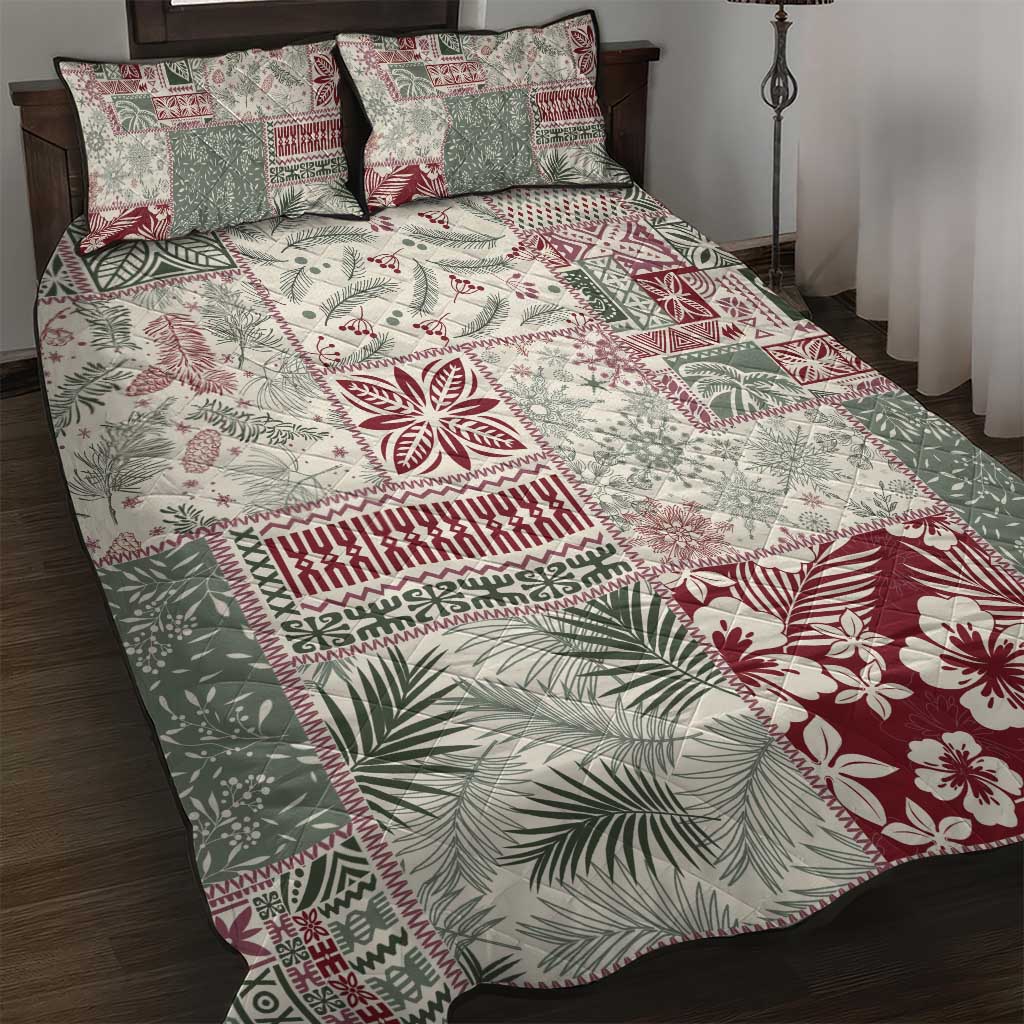 Aloha Hawaii Pastel Christmas Patchwork Quilt Bed Set Classic Style - Polynesian Pride