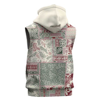 Aloha Hawaii Pastel Christmas Patchwork Sleeveless Hoodie Classic Style - Polynesian Pride