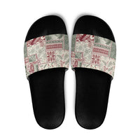 Aloha Hawaii Pastel Christmas Patchwork Slide Sandals Classic Style - Polynesian Pride