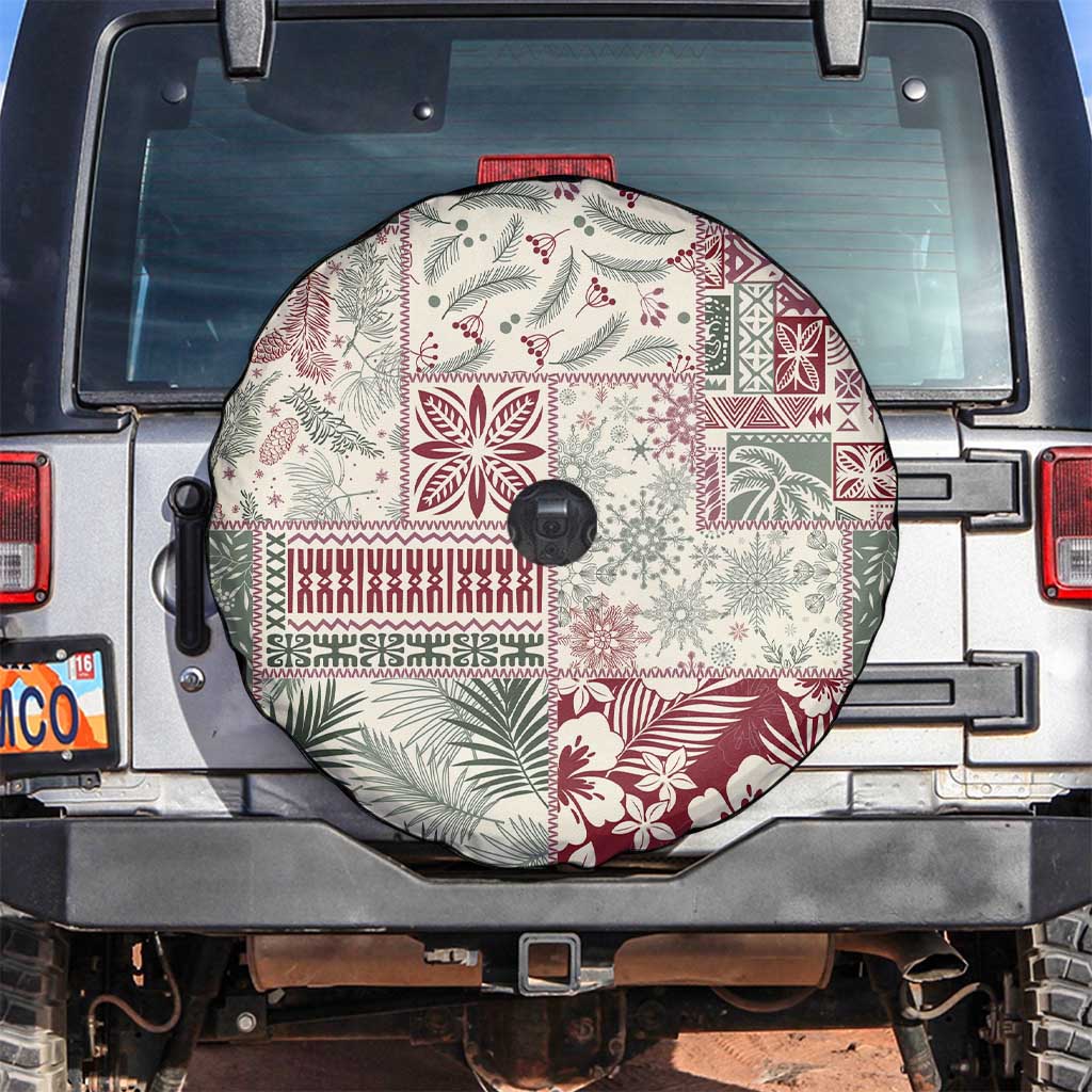 Aloha Hawaii Pastel Christmas Patchwork Spare Tire Cover Classic Style - Polynesian Pride