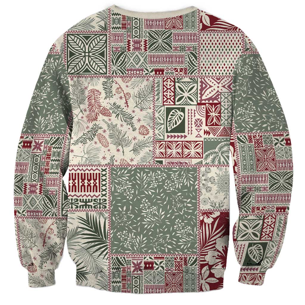 Aloha Hawaii Pastel Christmas Patchwork Sweatshirt Classic Style - Polynesian Pride