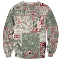 Aloha Hawaii Pastel Christmas Patchwork Sweatshirt Classic Style - Polynesian Pride