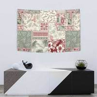 Aloha Hawaii Pastel Christmas Patchwork Tapestry Classic Style - Polynesian Pride
