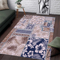 Aloha Hawaii Pastel Christmas Patchwork Area Rug Rustic Style - Polynesian Pride