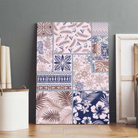 Aloha Hawaii Pastel Christmas Patchwork Canvas Wall Art Rustic Style - Polynesian Pride