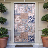 Aloha Hawaii Pastel Christmas Patchwork Door Cover Rustic Style - Polynesian Pride