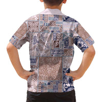 Aloha Hawaii Pastel Christmas Patchwork Family Matching Puletasi and Hawaiian Shirt Rustic Style LT7 - Polynesian Pride