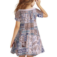 Aloha Hawaii Pastel Christmas Patchwork Family Matching Short Sleeve Bodycon Dress and Hawaiian Shirt Rustic Style - Polynesian Pride