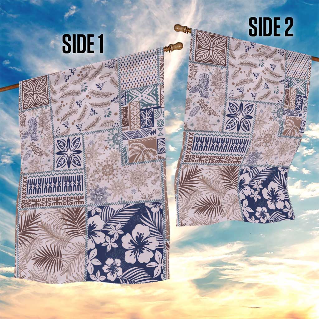 Aloha Hawaii Pastel Christmas Patchwork Garden Flag Rustic Style - Polynesian Pride