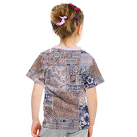 Aloha Hawaii Pastel Christmas Patchwork Kid T Shirt Rustic Style - Polynesian Pride