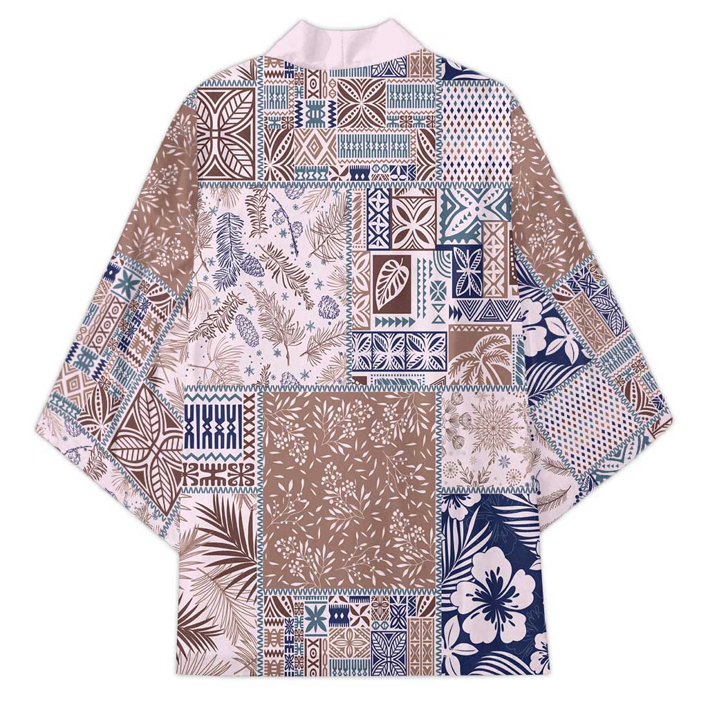 Aloha Hawaii Pastel Christmas Patchwork Kimono Rustic Style - Polynesian Pride