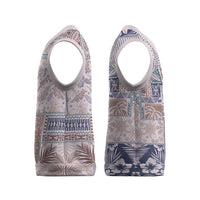 Aloha Hawaii Pastel Christmas Patchwork Christmas Knitted V-Neck Vest Rustic Style - Polynesian Pride