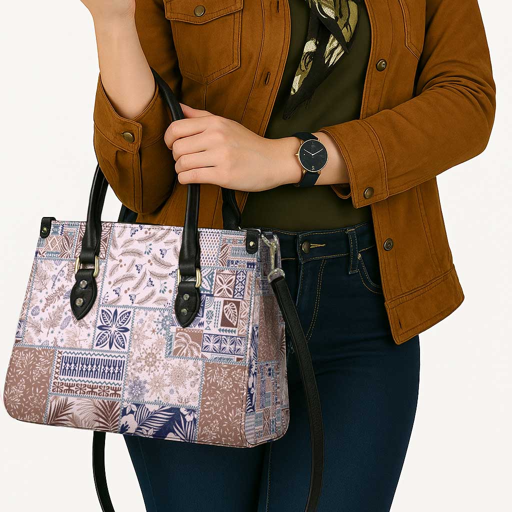 Aloha Hawaii Pastel Christmas Patchwork Leather Bag Rustic Style - Polynesian Pride