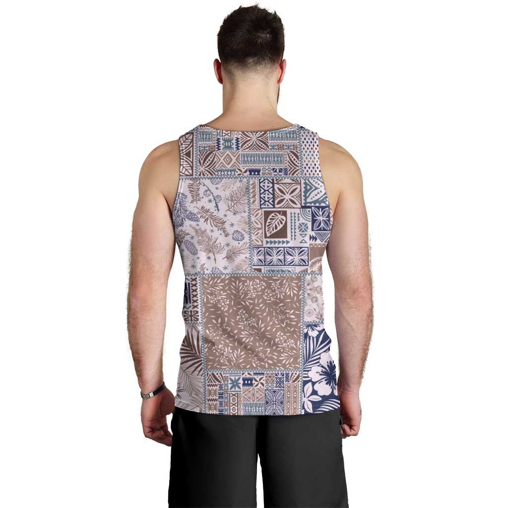 Aloha Hawaii Pastel Christmas Patchwork Men Tank Top Rustic Style - Polynesian Pride