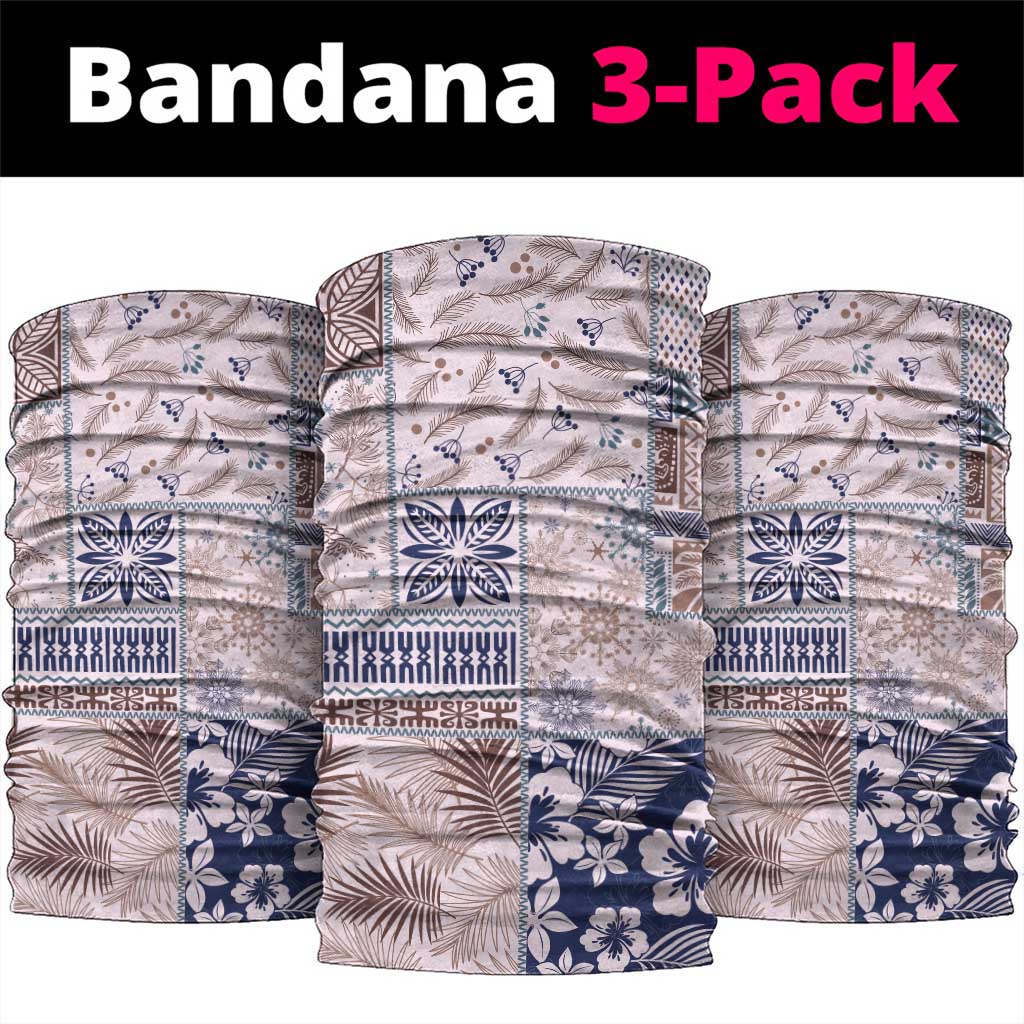 Aloha Hawaii Pastel Christmas Patchwork Neck Gaiter Rustic Style - Polynesian Pride