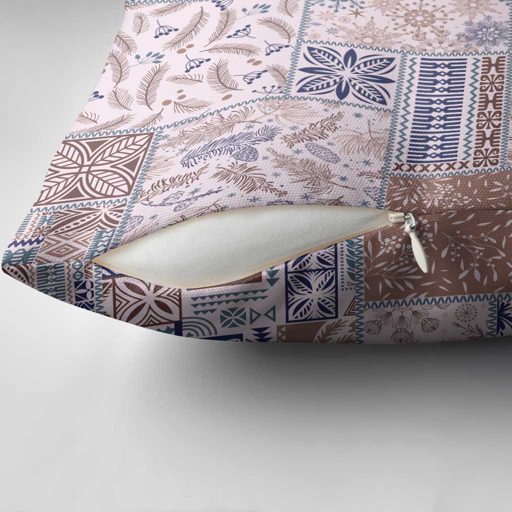 Aloha Hawaii Pastel Christmas Patchwork Pillow Cover Rustic Style - Polynesian Pride