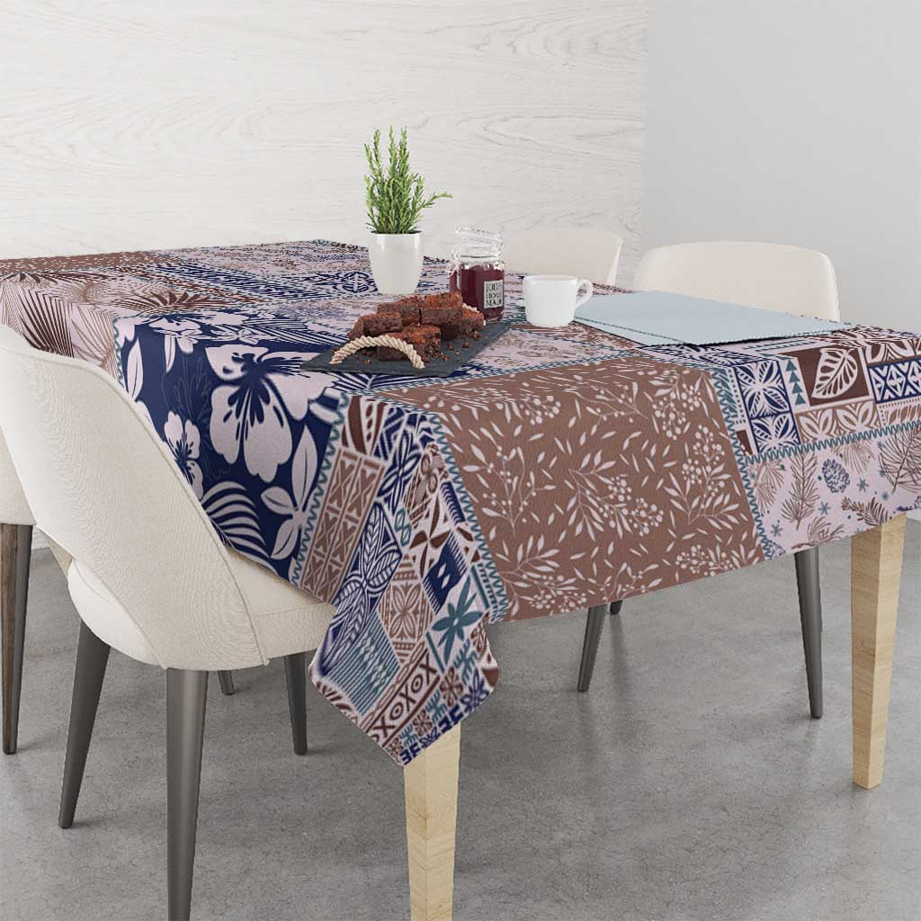 Aloha Hawaii Pastel Christmas Patchwork Tablecloth Rustic Style - Polynesian Pride
