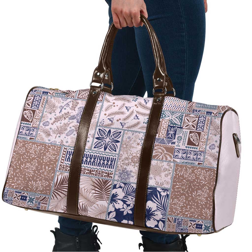Aloha Hawaii Pastel Christmas Patchwork Travel Bag Rustic Style - Polynesian Pride