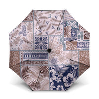 Aloha Hawaii Pastel Christmas Patchwork Umbrella Rustic Style - Polynesian Pride