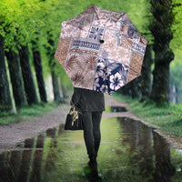 Aloha Hawaii Pastel Christmas Patchwork Umbrella Rustic Style - Polynesian Pride