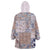 Aloha Hawaii Pastel Christmas Patchwork Wearable Blanket Hoodie Rustic Style - Polynesian Pride