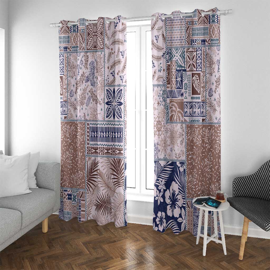 Aloha Hawaii Pastel Christmas Patchwork Window Curtain Rustic Style - Polynesian Pride