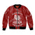 New Zealand Christmas Bomber Jacket Silver Fern Mix Kiwi Bird Ver01 LT7 Unisex Red - Polynesian Pride