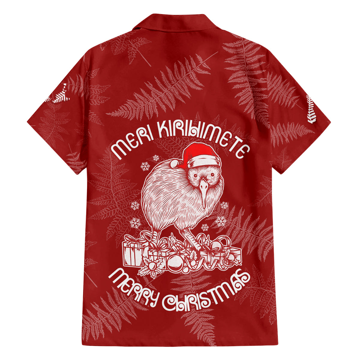 New Zealand Christmas Family Matching Off Shoulder Short Dress and Hawaiian Shirt Silver Fern Mix Kiwi Bird Ver01 LT7 - Polynesian Pride