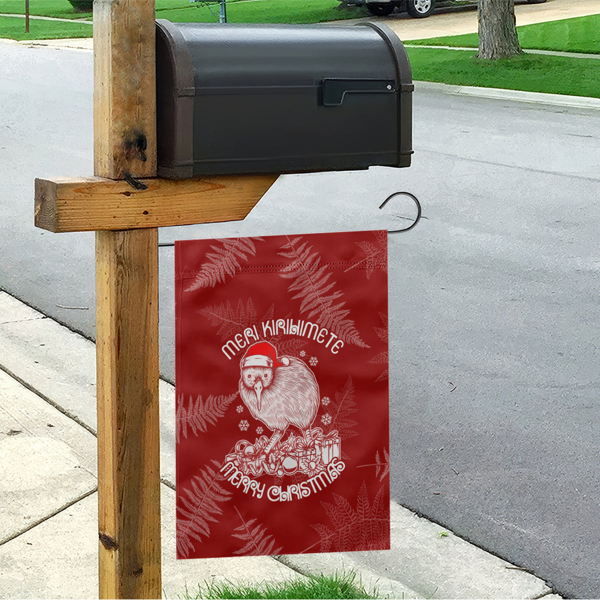 New Zealand Christmas Garden Flag Silver Fern Mix Kiwi Bird Ver01 LT7 - Polynesian Pride