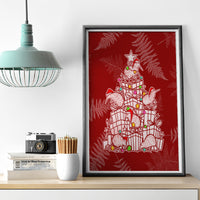 New Zealand Christmas Canvas Wall Art Silver Fern Mix Kiwi Bird Ver02 LT7 - Polynesian Pride