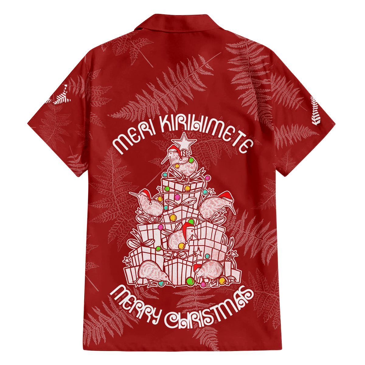 New Zealand Christmas Family Matching Off Shoulder Long Sleeve Dress and Hawaiian Shirt Silver Fern Mix Kiwi Bird Ver02 LT7 - Polynesian Pride