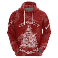 New Zealand Christmas Hoodie Silver Fern Mix Kiwi Bird Ver02 LT7 - Polynesian Pride