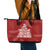 New Zealand Christmas Leather Tote Bag Silver Fern Mix Kiwi Bird Ver02 LT7 - Polynesian Pride