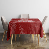 New Zealand Christmas Tablecloth Silver Fern Mix Kiwi Bird Ver02 LT7 - Polynesian Pride