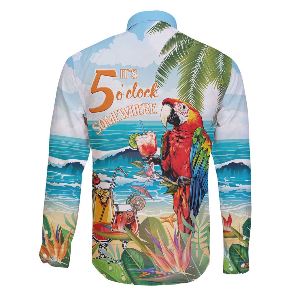 Aloha Hawaii Christmas Family Matching Off Shoulder Short Dress and Hawaiian Shirt It's 5 o'clock Somewhere