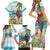 Aloha Hawaii Christmas Family Matching Short Sleeve Bodycon Dress and Hawaiian Shirt It's 5 o'clock Somewhere