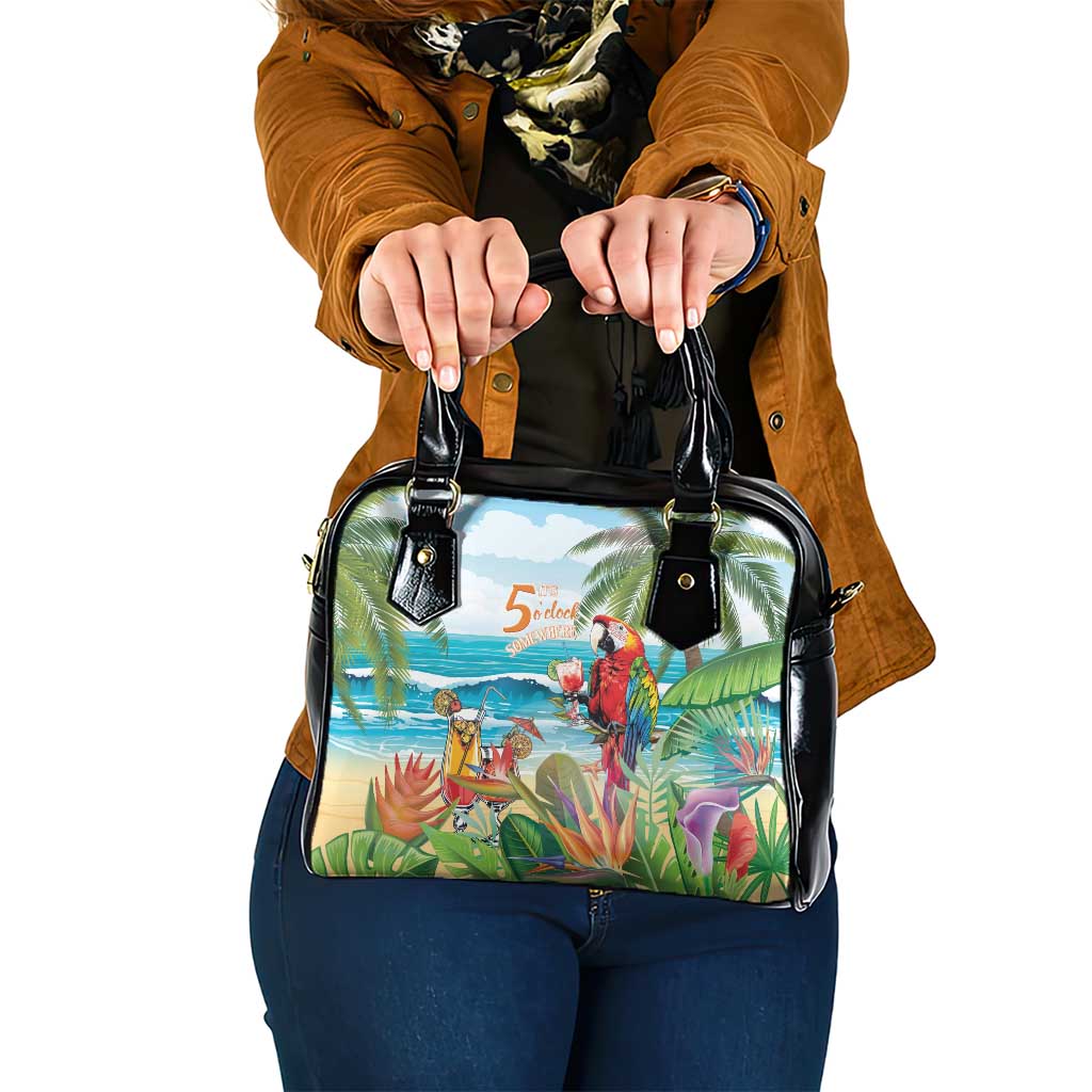 Aloha Hawaii Christmas Shoulder Handbag It's 5 o'clock Somewhere