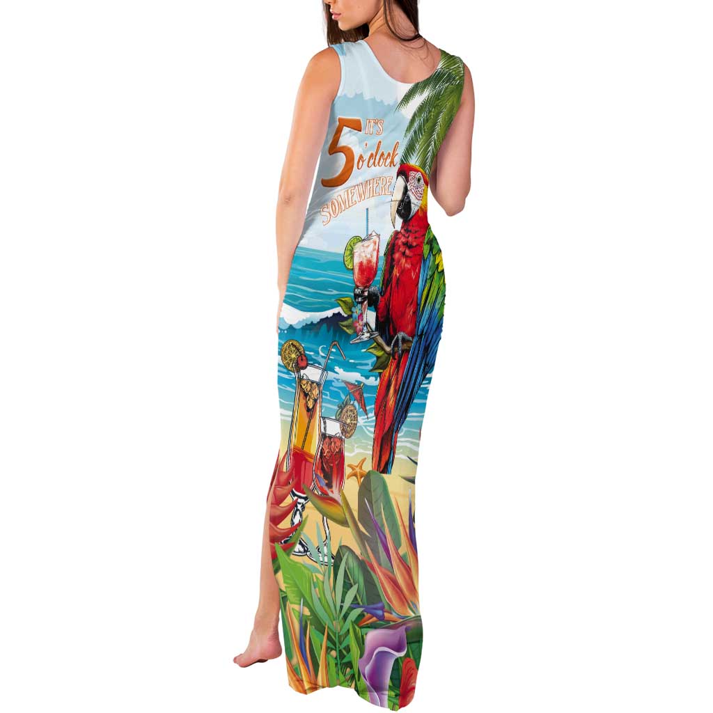 Aloha Hawaii Christmas Tank Maxi Dress It's 5 o'clock Somewhere