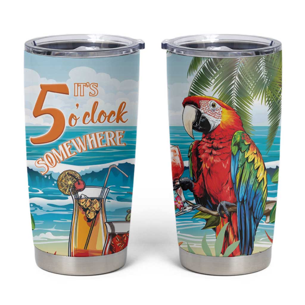 Aloha Hawaii Christmas Tumbler Cup It's 5 o'clock Somewhere