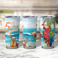 Aloha Hawaii Christmas Tumbler Cup It's 5 o'clock Somewhere