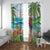 Aloha Hawaii Christmas Window Curtain It's 5 o'clock Somewhere