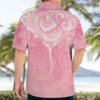 Breast Cancer Awareness Maori Aotearoa Hawaiian Shirt Manta Ray - Pink Glaze - Polynesian Pride