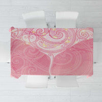 Breast Cancer Awareness Maori Aotearoa Tablecloth Manta Ray - Pink Glaze - Polynesian Pride