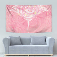 Breast Cancer Awareness Maori Aotearoa Tapestry Manta Ray - Pink Glaze - Polynesian Pride