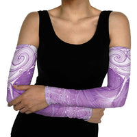 Epilepsy Awareness Maori Aotearoa Arm Sleeves Manta Ray - Purple Glaze - Polynesian Pride