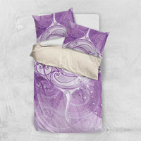 Epilepsy Awareness Maori Aotearoa Bedding Set Manta Ray - Purple Glaze - Polynesian Pride