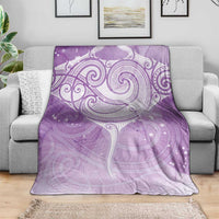 Epilepsy Awareness Maori Aotearoa Blanket Manta Ray - Purple Glaze - Polynesian Pride