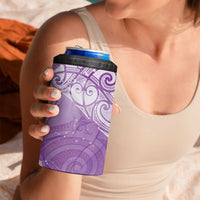Epilepsy Awareness Maori Aotearoa 4 in 1 Can Cooler Tumbler Manta Ray - Purple Glaze - Polynesian Pride