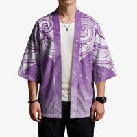 Epilepsy Awareness Maori Aotearoa Kimono Manta Ray - Purple Glaze - Polynesian Pride