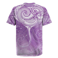 Epilepsy Awareness Maori Aotearoa Rugby Jersey Manta Ray - Purple Glaze - Polynesian Pride